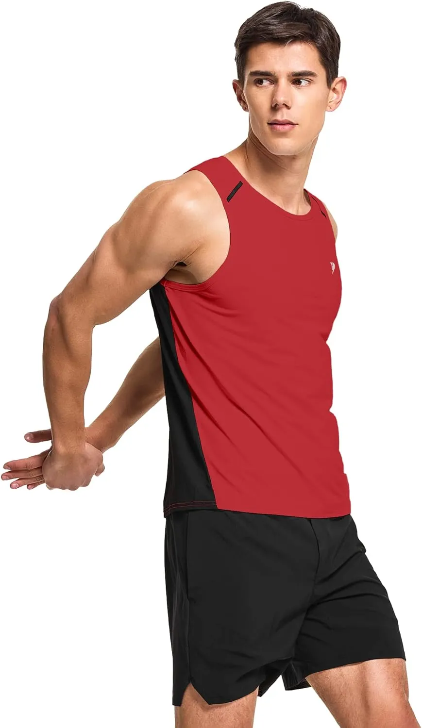 DEMOZU Men's Running Swim Tank Top Sleeveless Workout Gym Athletic Muscle Shirts Big and Tall