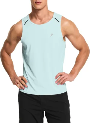 DEMOZU Men's Running Swim Tank Top Sleeveless Workout Gym Athletic Muscle Shirts Big and Tall