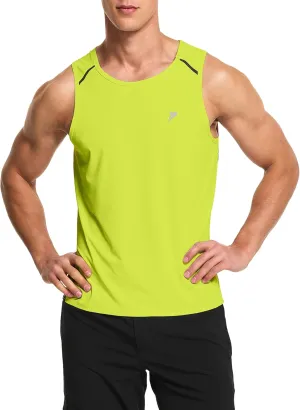DEMOZU Men's Running Swim Tank Top Sleeveless Workout Gym Athletic Muscle Shirts Big and Tall