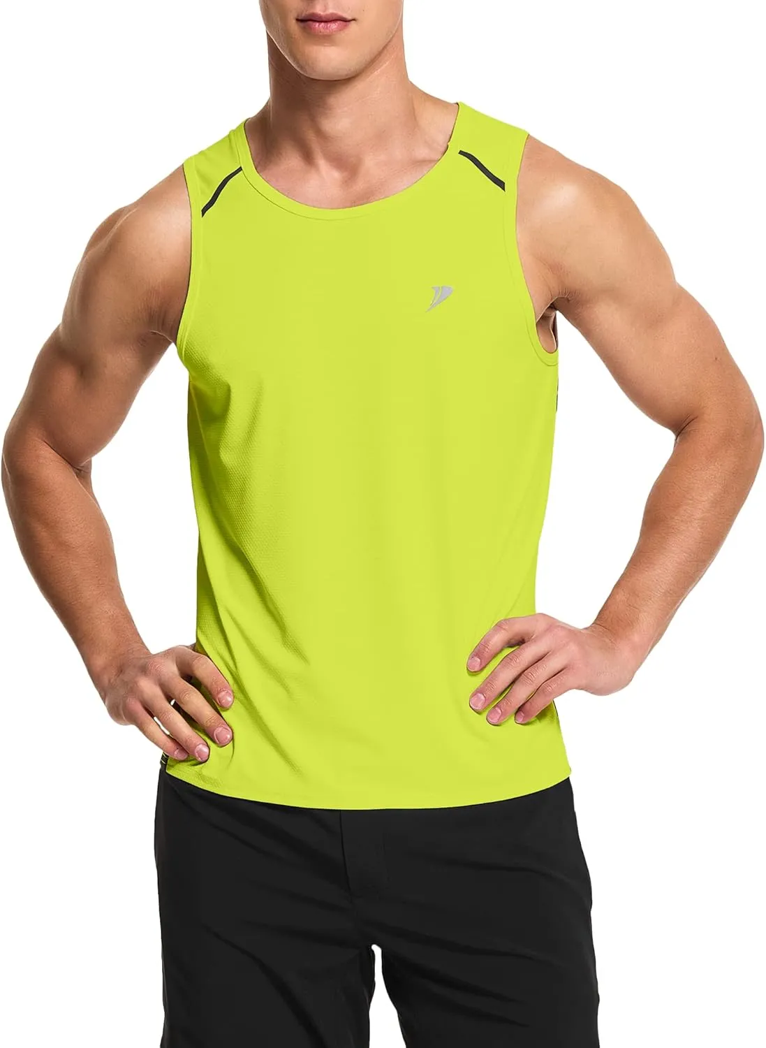 DEMOZU Men's Running Swim Tank Top Sleeveless Workout Gym Athletic Muscle Shirts Big and Tall