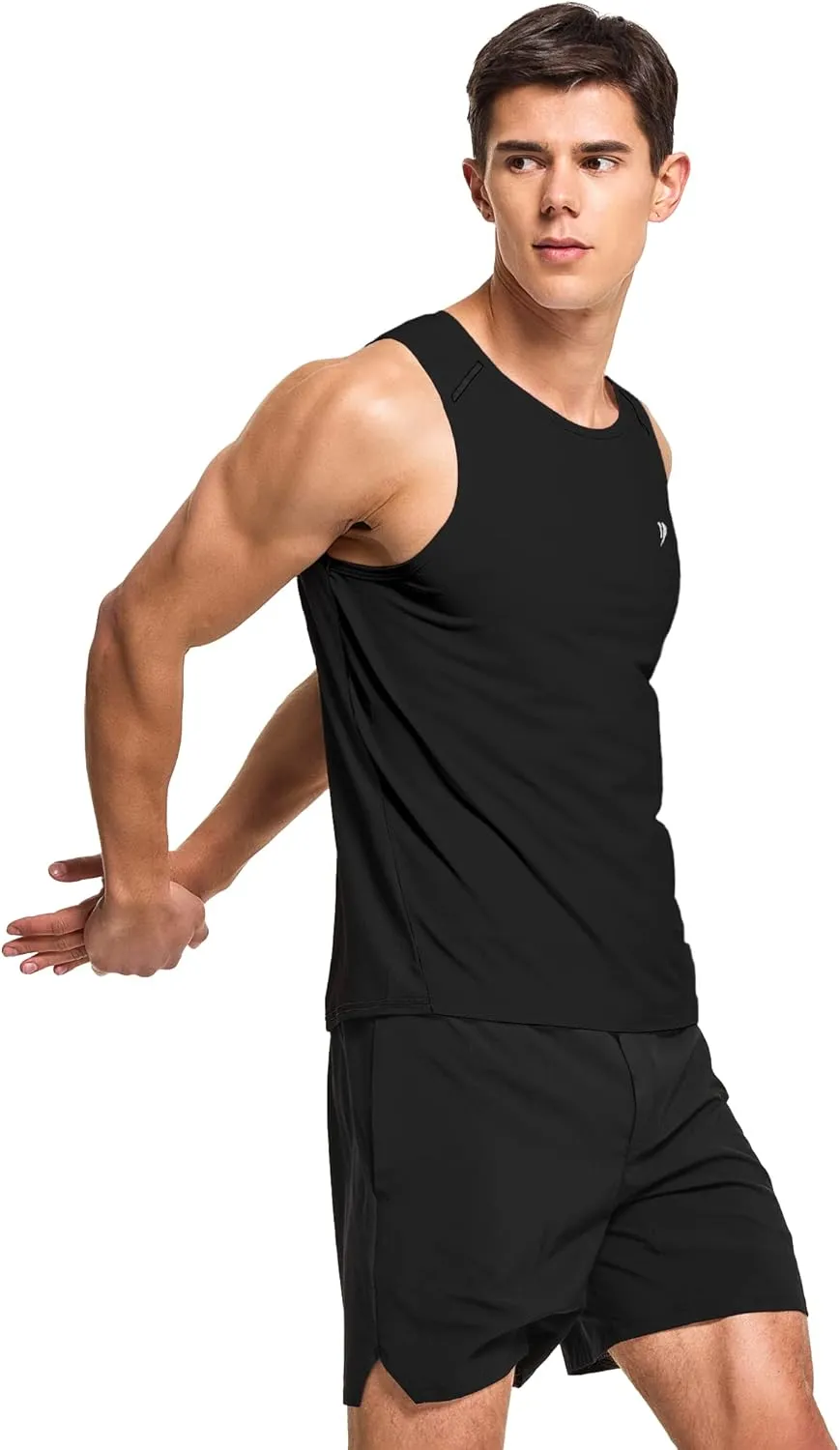 DEMOZU Men's Running Swim Tank Top Sleeveless Workout Gym Athletic Muscle Shirts Big and Tall