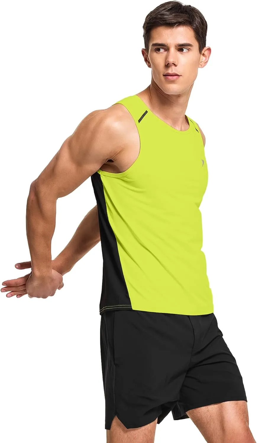 DEMOZU Men's Running Swim Tank Top Sleeveless Workout Gym Athletic Muscle Shirts Big and Tall