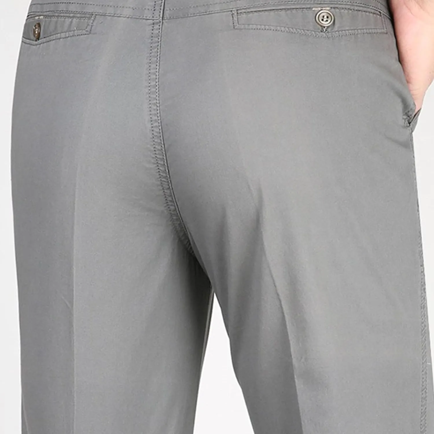 DGHM-JLMY Men's Slim-Fit Casual Stretch Chino Pants Cotton Straight Business Leisure Pants Flat Front Flex Waist Pant