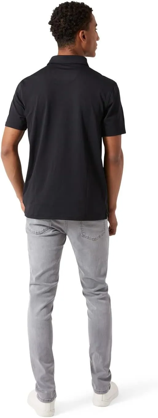 DKNY Mens Polo Shirts - Short Sleeve Quick Dri Fit Golf Polo Shirts for Mens | Performance Men's Polo Shirts with Pocket