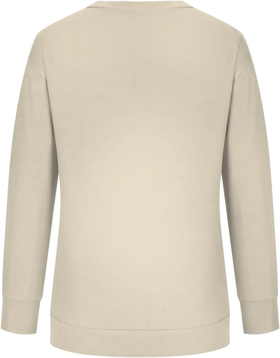 DOLKFU Womens Crewneck Loose Fit Sweatshirt Trendy Solid Color Pullover Tops Long Sleeve Casual Sweatshirts