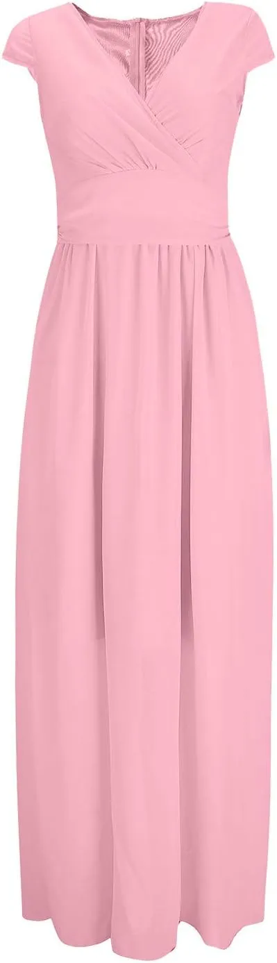 Dresses for Women Plus Size Casual Elegant Dress Spring Bodycon Dresses Flowy Swing V Neck Wedding Guest Party Dress