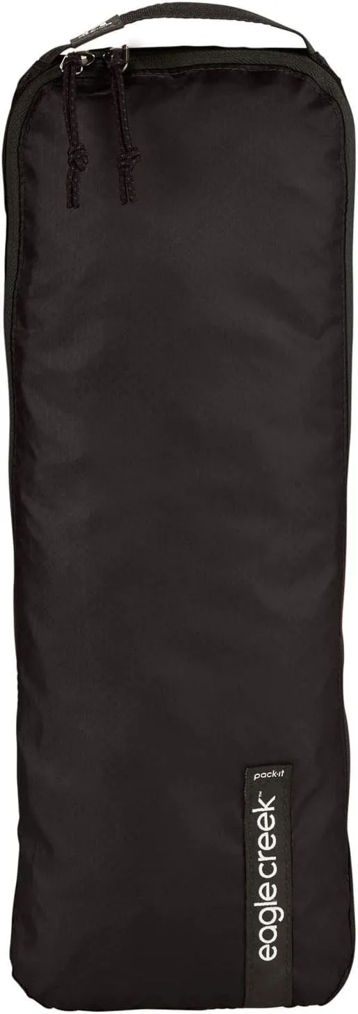 Eagle Creek Pack-It Isolate Slim Medium Packing Cubes for Travel with Ultra-Lightweight Fabric, Two-Way Angled Zipper Opening & Quick-Grab Handle, Black - Medium