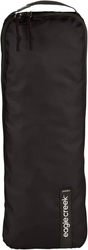 Eagle Creek Pack-It Isolate Slim Medium Packing Cubes for Travel with Ultra-Lightweight Fabric, Two-Way Angled Zipper Opening & Quick-Grab Handle, Black - Medium