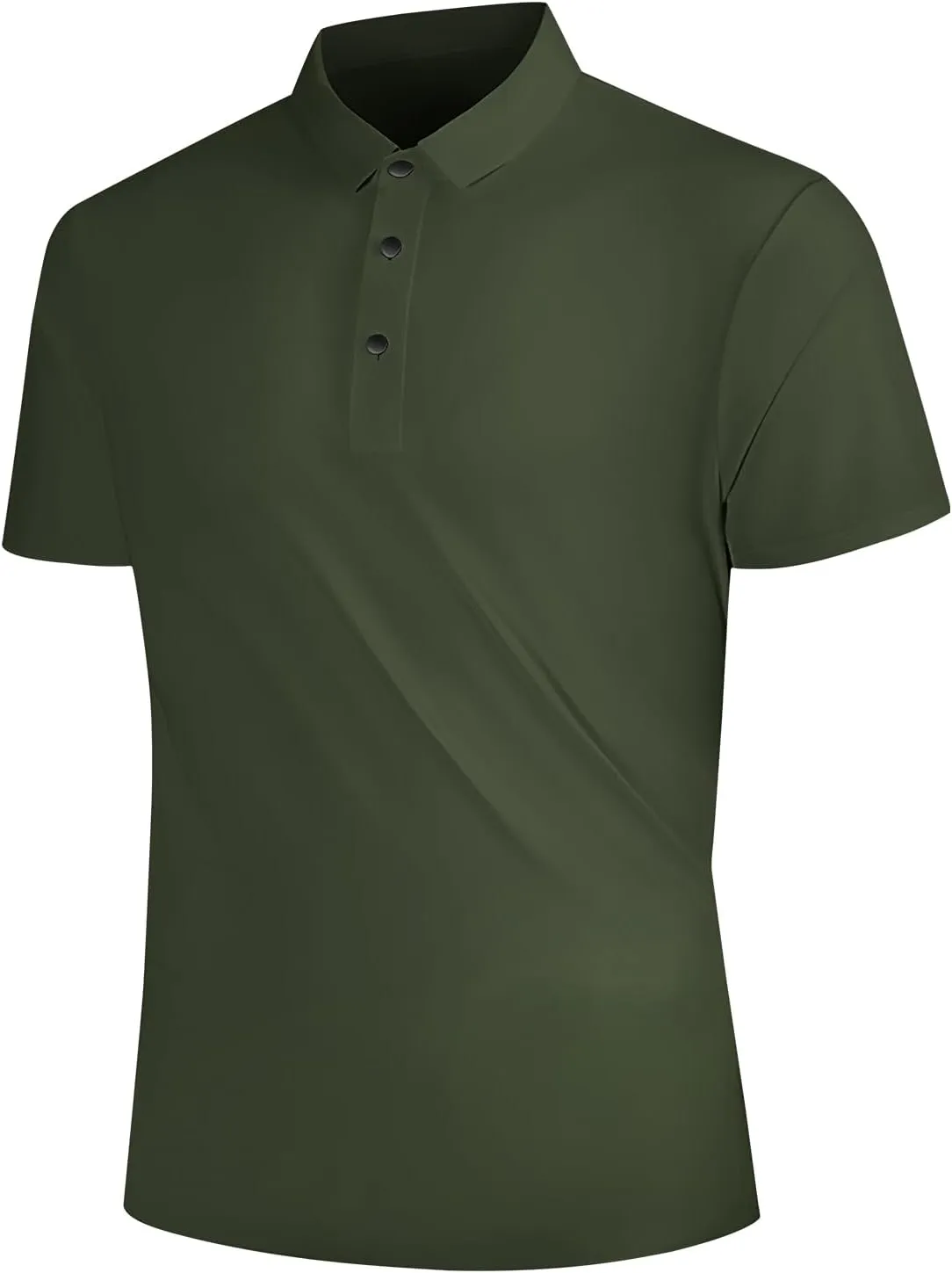 Eisctnd Men's Work Polo Shirts, Tactical Quick Dry Short Sleeve Collared Golf Shirts Moisture Wicking for Business Casual