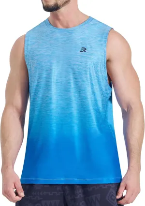 EZRUN Men's Tank Tops Quick Dry Workout Muscle Sleeveless Shirts Summer Gym Athletic Shirt for Swim Beach Running