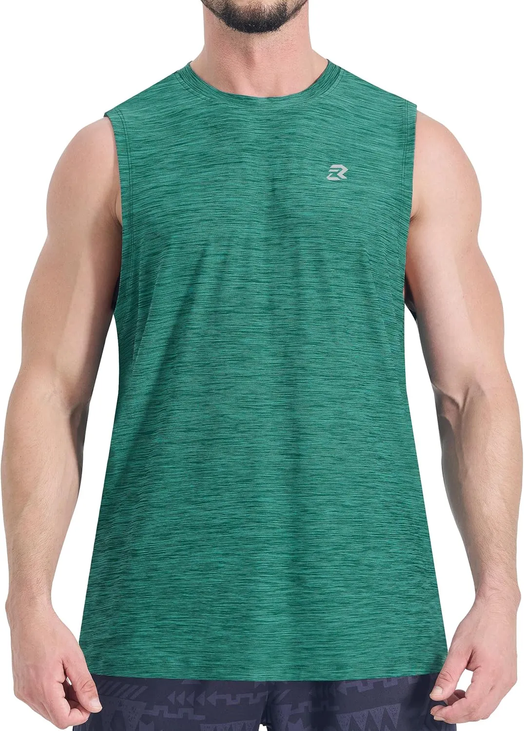 EZRUN Men's Tank Tops Quick Dry Workout Muscle Sleeveless Shirts Summer Gym Athletic Shirt for Swim Beach Running
