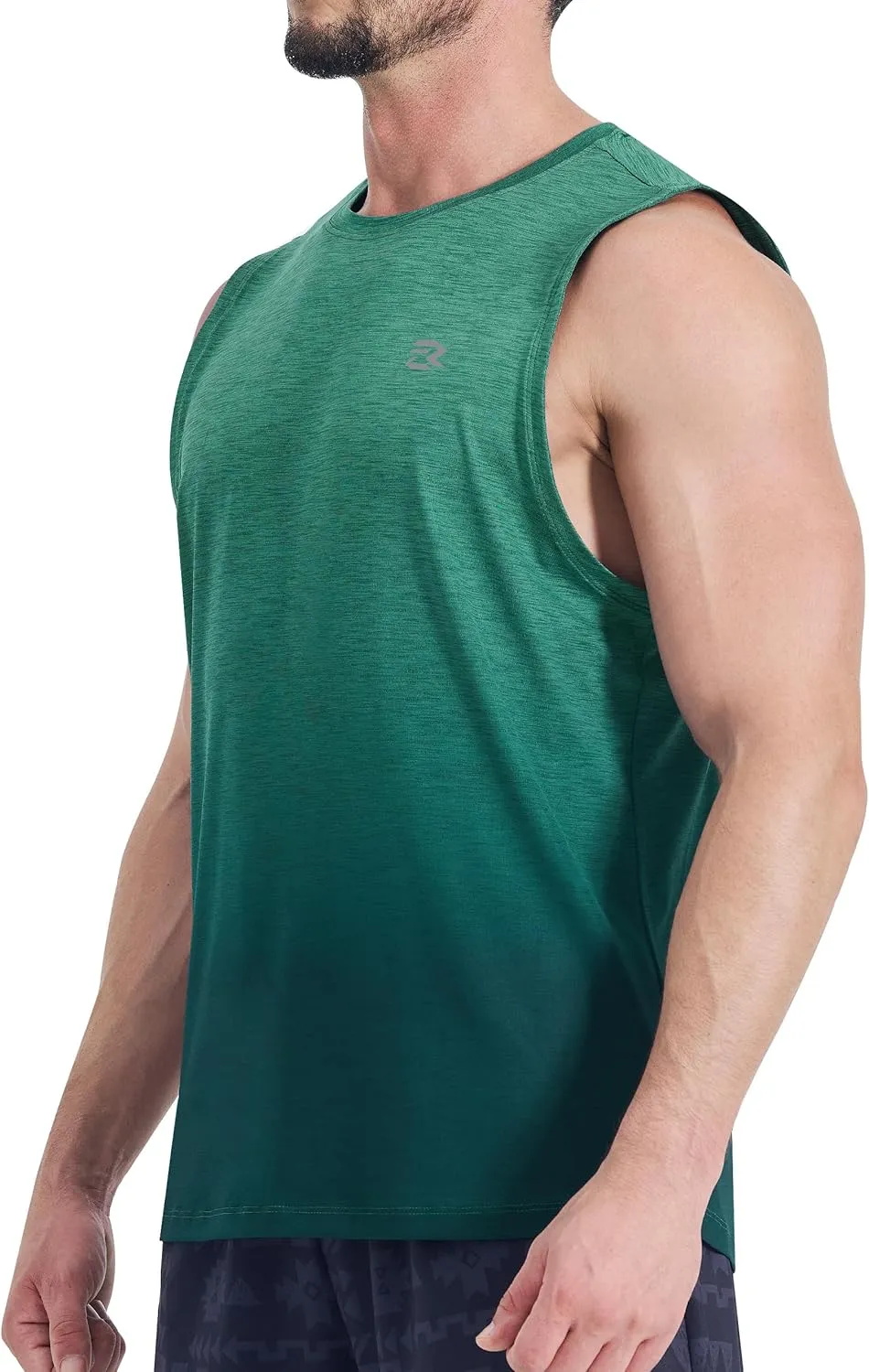 EZRUN Men's Tank Tops Quick Dry Workout Muscle Sleeveless Shirts Summer Gym Athletic Shirt for Swim Beach Running