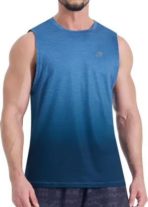 EZRUN Men's Tank Tops Quick Dry Workout Muscle Sleeveless Shirts Summer Gym Athletic Shirt for Swim Beach Running