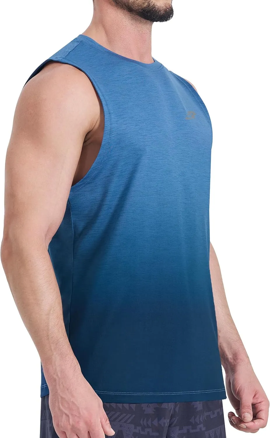 EZRUN Men's Tank Tops Quick Dry Workout Muscle Sleeveless Shirts Summer Gym Athletic Shirt for Swim Beach Running