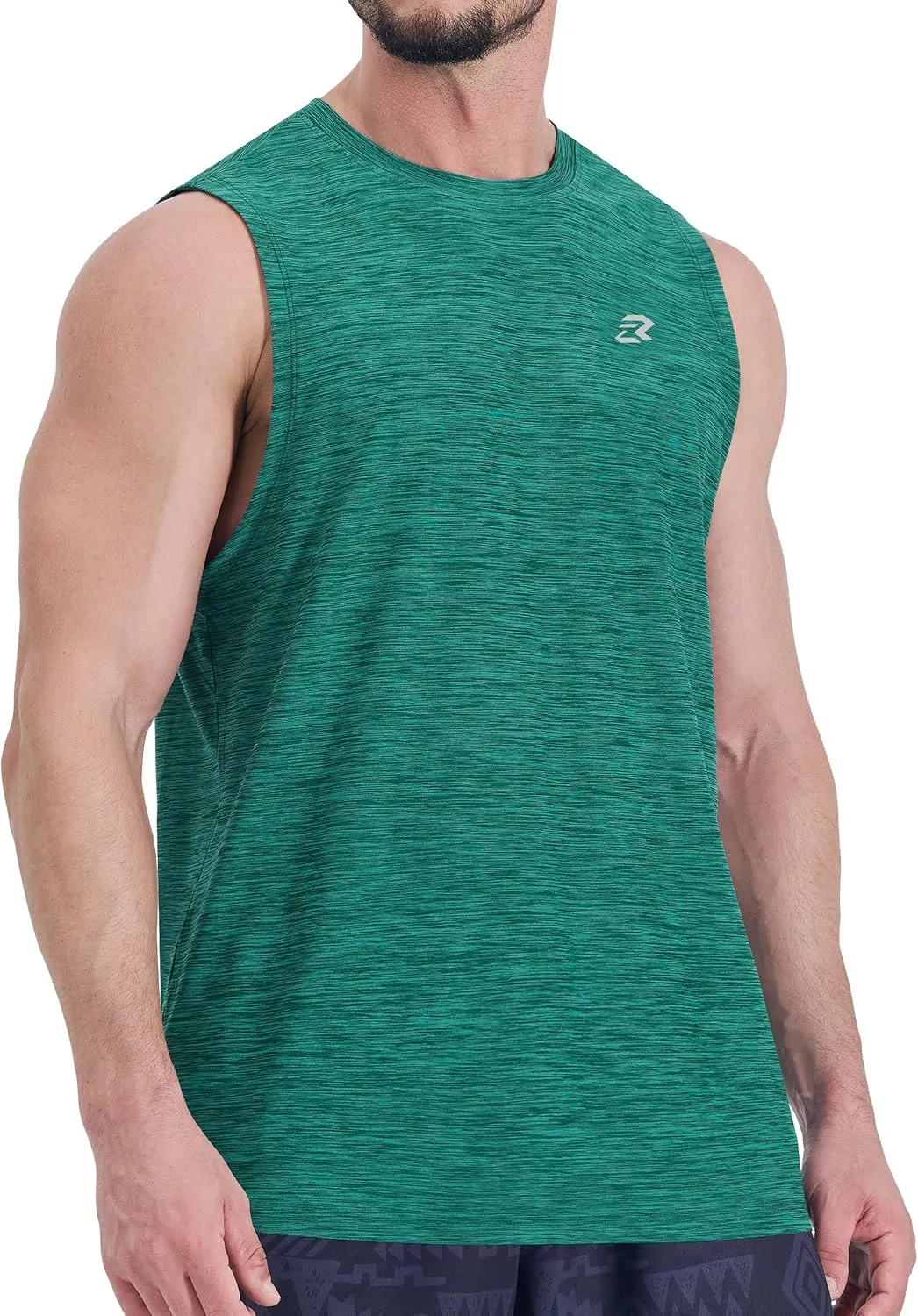 EZRUN Men's Tank Tops Quick Dry Workout Muscle Sleeveless Shirts Summer Gym Athletic Shirt for Swim Beach Running