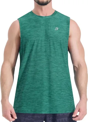 EZRUN Men's Tank Tops Quick Dry Workout Muscle Sleeveless Shirts Summer Gym Athletic Shirt for Swim Beach Running