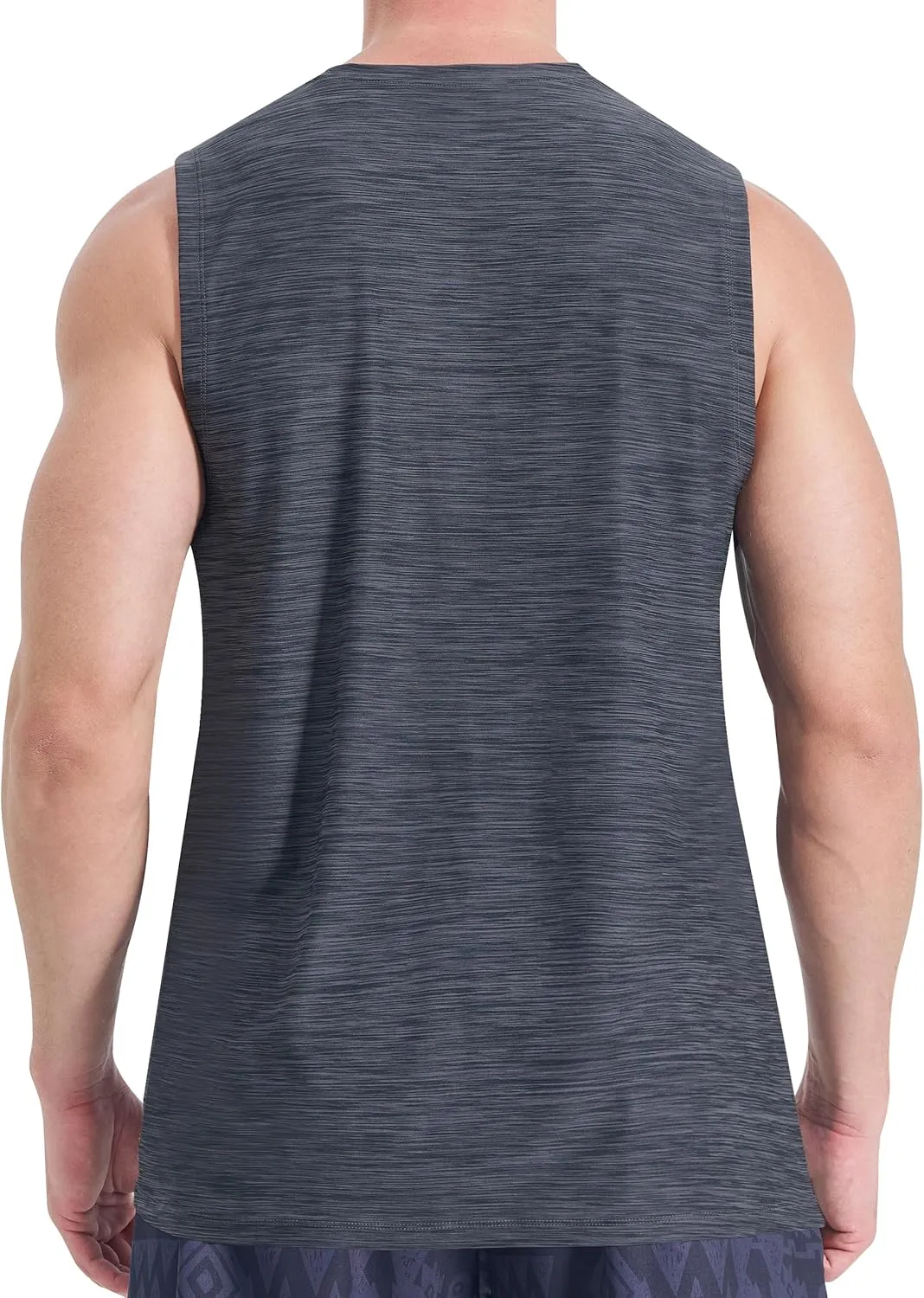 EZRUN Men's Tank Tops Quick Dry Workout Muscle Sleeveless Shirts Summer Gym Athletic Shirt for Swim Beach Running
