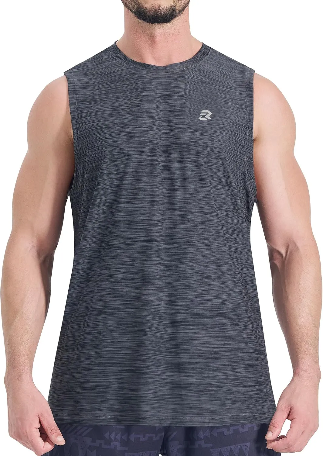 EZRUN Men's Tank Tops Quick Dry Workout Muscle Sleeveless Shirts Summer Gym Athletic Shirt for Swim Beach Running