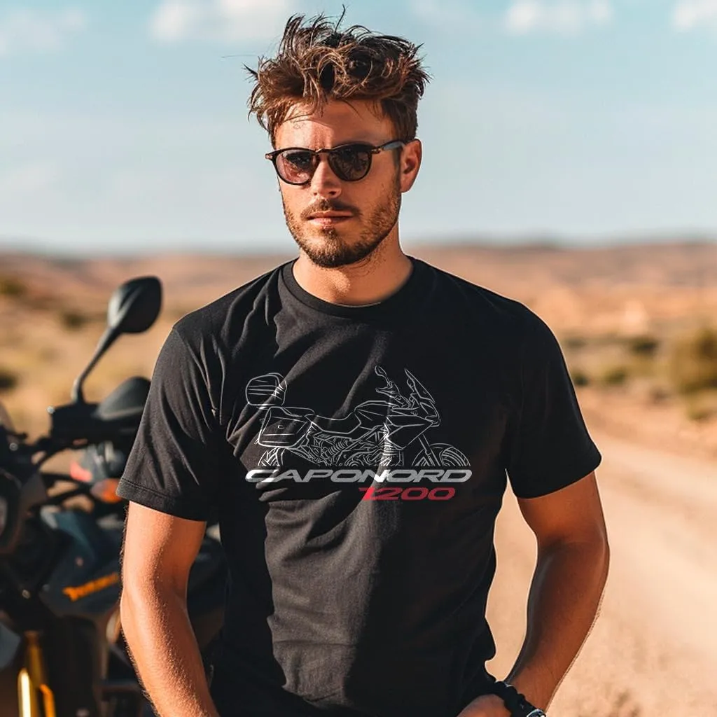for Caponord 1200 Fans, Stylish Biker T-Shirts with Motorcycle-Inspired Design