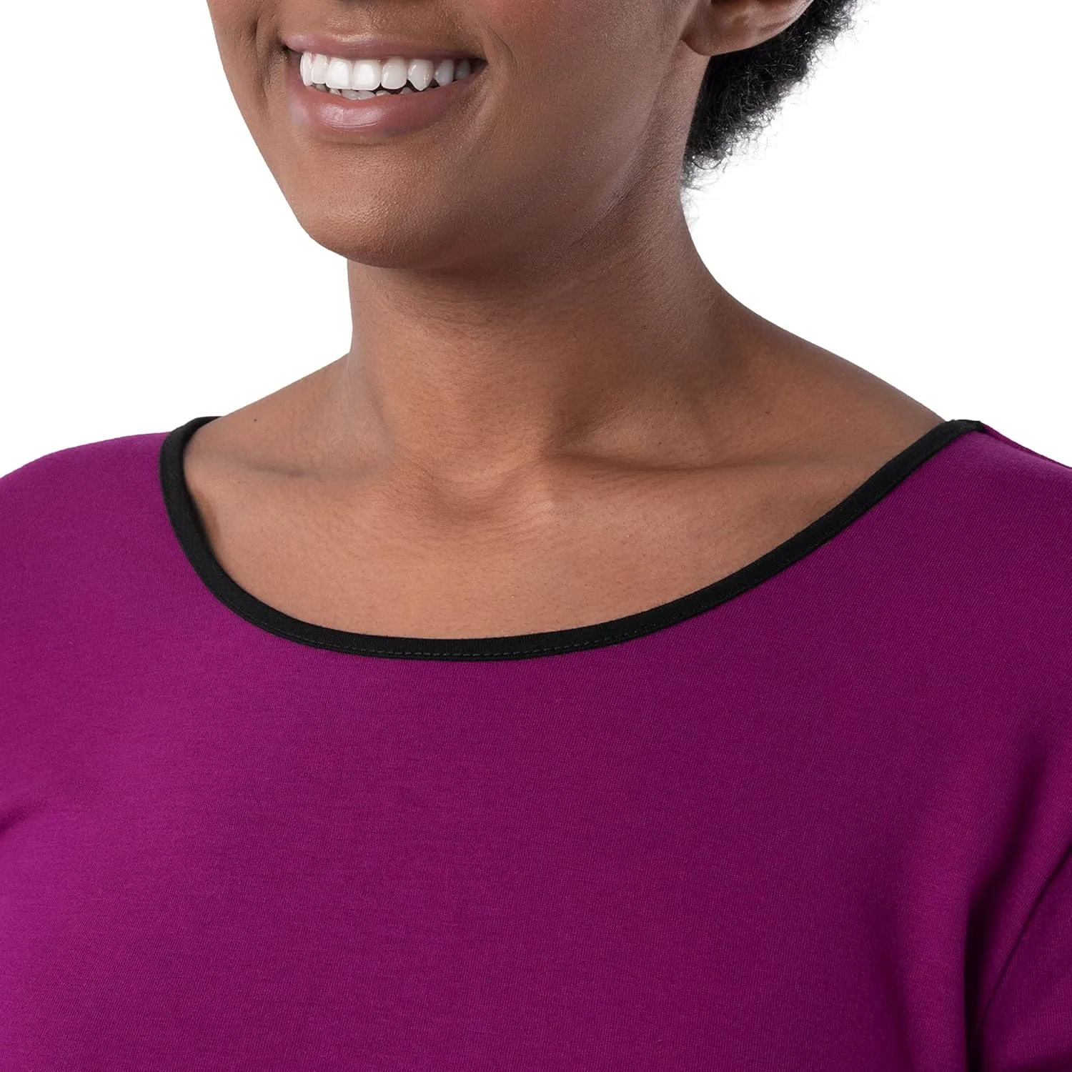 Fruit of the Loom womens Long Sleeve Tee and Pant 2 Piece Sleep Set