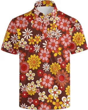Funny Golf Shirts for Men Golf Polos Short Sleeve Quick Dry Performance Moisture Wicking Polo Shirt
