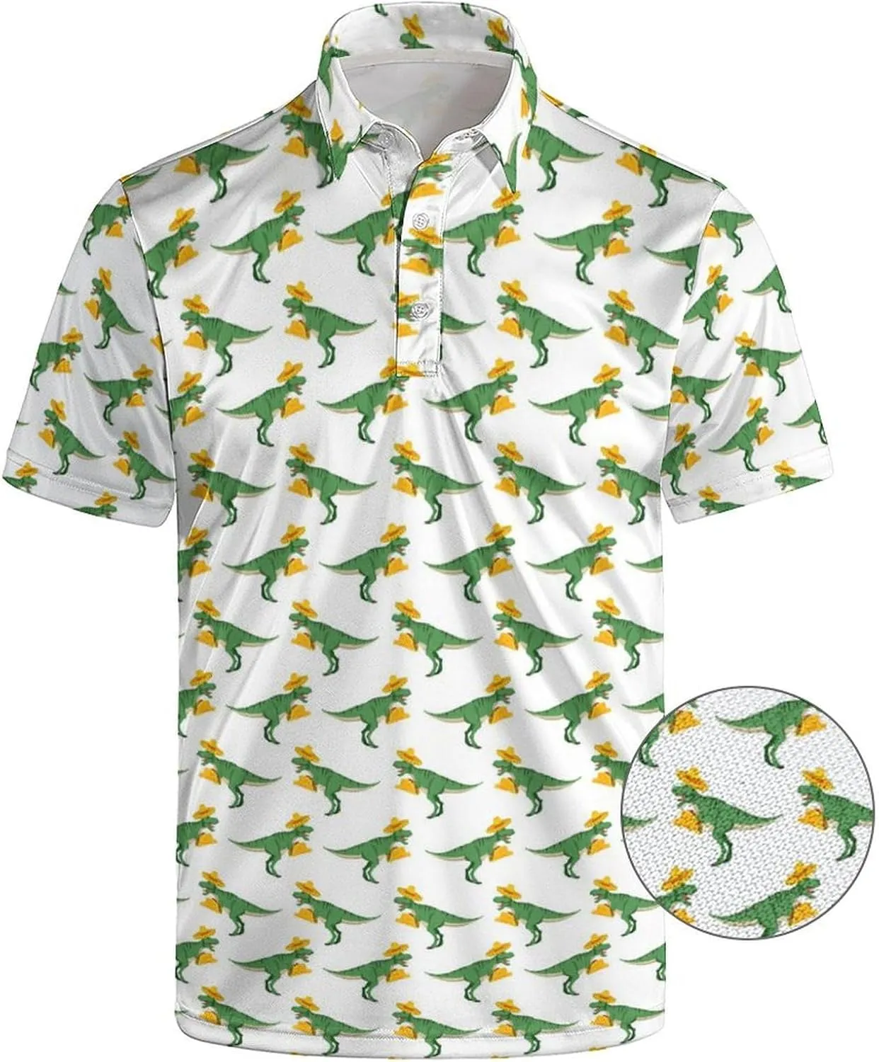 Funny Golf Shirts for Men Golf Polos Short Sleeve Quick Dry Performance Moisture Wicking Polo Shirt