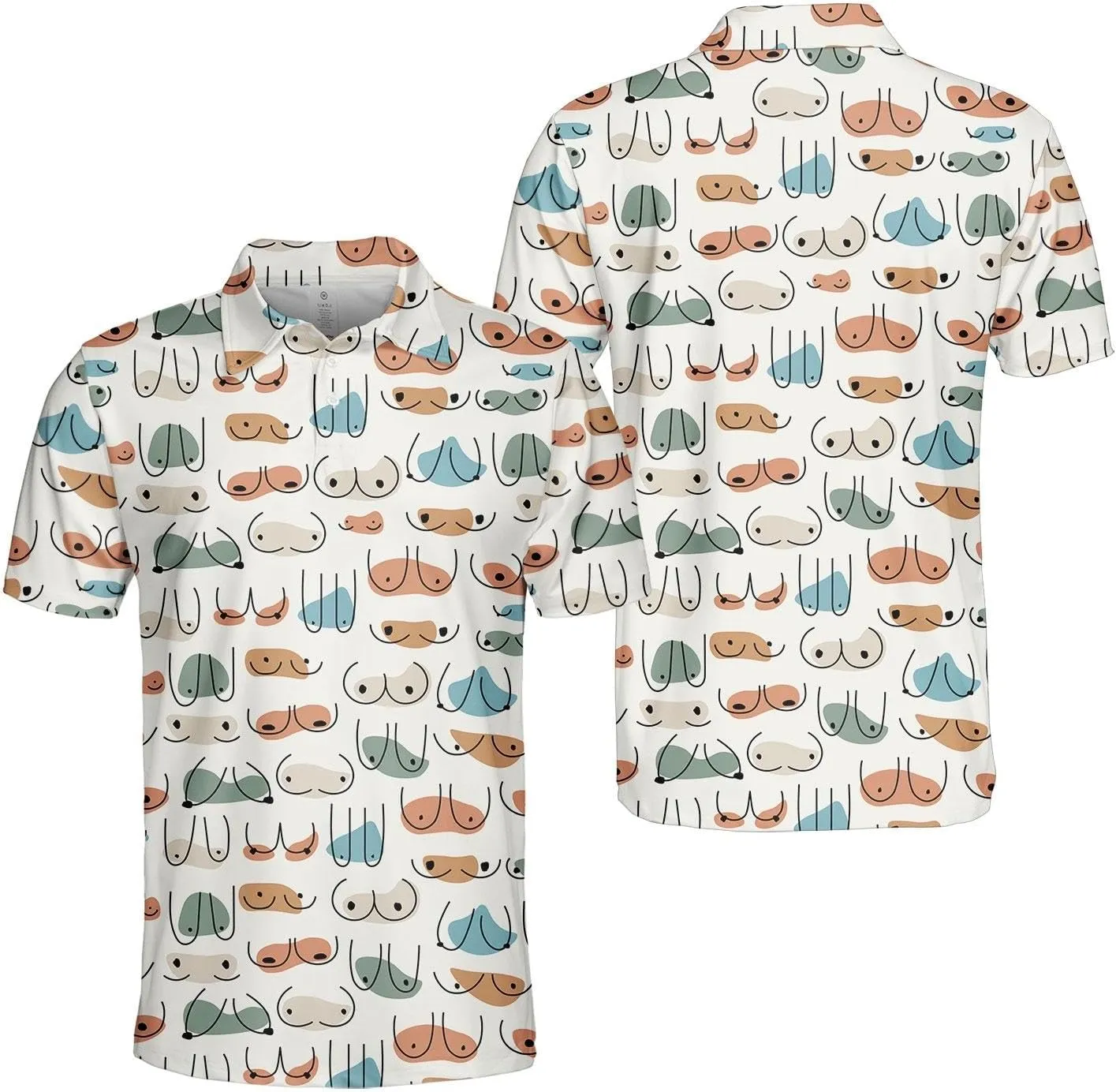 Funny Golf Shirts Skull Hawaiian Polo Shirts for Men, Crazy Golf Shirts for Men Golf Gifts Hawaiian Skull Golf Shirts