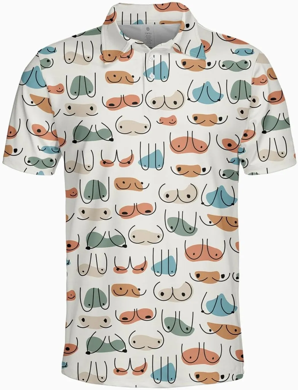 Funny Golf Shirts Skull Hawaiian Polo Shirts for Men, Crazy Golf Shirts for Men Golf Gifts Hawaiian Skull Golf Shirts