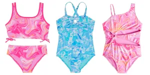 G-BWR8 - Wholesale Girl's Printed Midkini & One-Piece Swimsuits