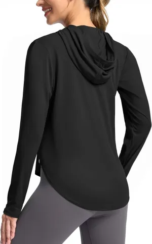 G Gradual Women's UPF 50  Sun Shirt with Hoodie Long Sleeve UV Protection Shirts Lightweight Hiking Fishing Shirts for Women
