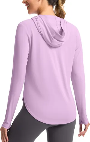 G Gradual Women's UPF 50  Sun Shirt with Hoodie Long Sleeve UV Protection Shirts Lightweight Hiking Fishing Shirts for Women