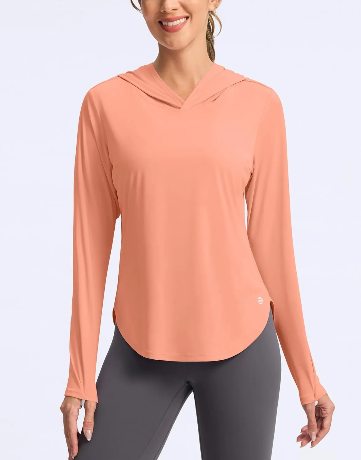 G Gradual Women's UPF 50  Sun Shirt with Hoodie Long Sleeve UV Protection Shirts Lightweight Hiking Fishing Shirts for Women