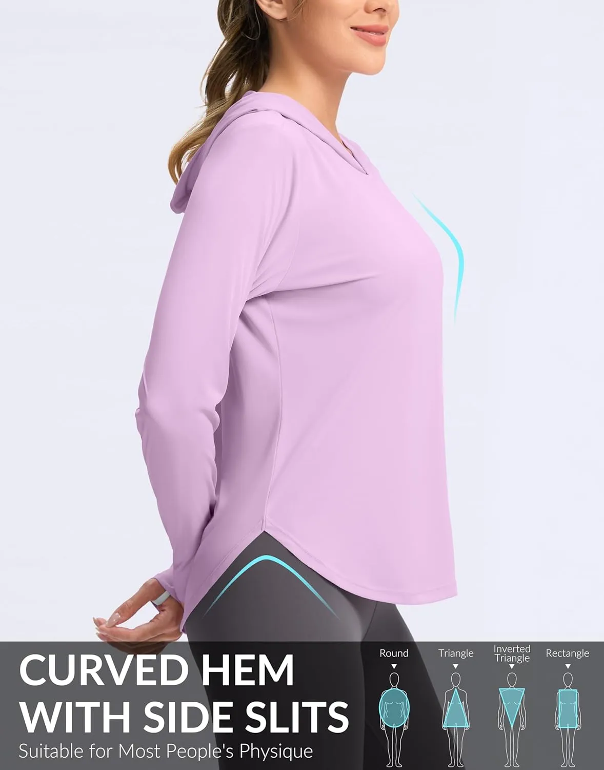 G Gradual Women's UPF 50  Sun Shirt with Hoodie Long Sleeve UV Protection Shirts Lightweight Hiking Fishing Shirts for Women