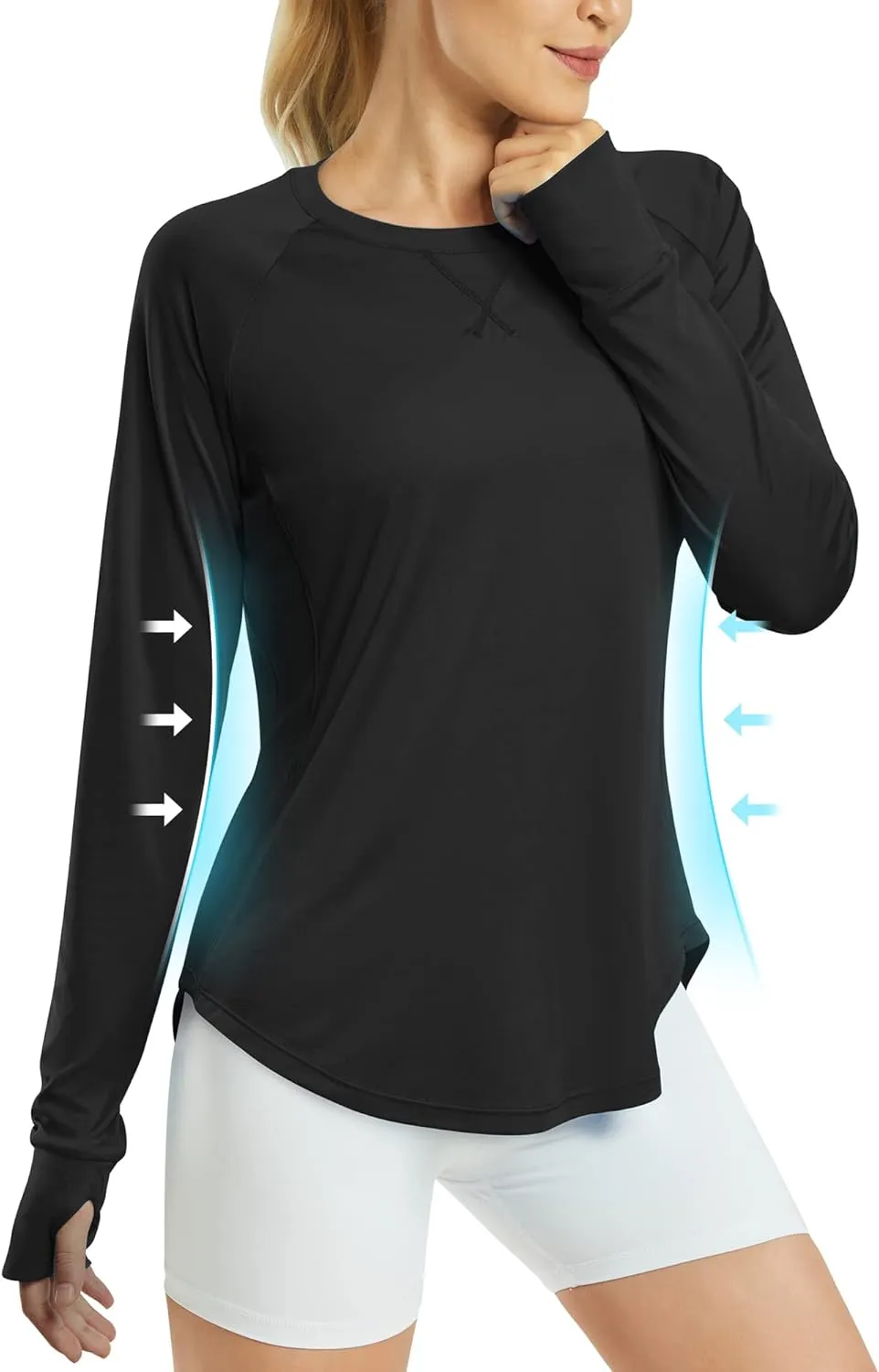 G4Free Women's Long Sleeve Workout Tops Sun Shirts Lightweight