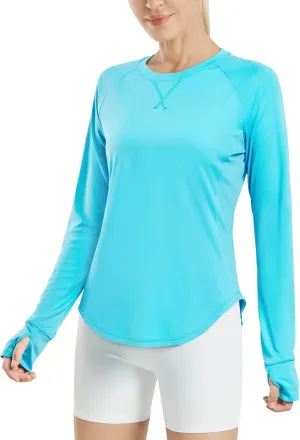 G4Free Women's Long Sleeve Workout Tops Sun Shirts Lightweight