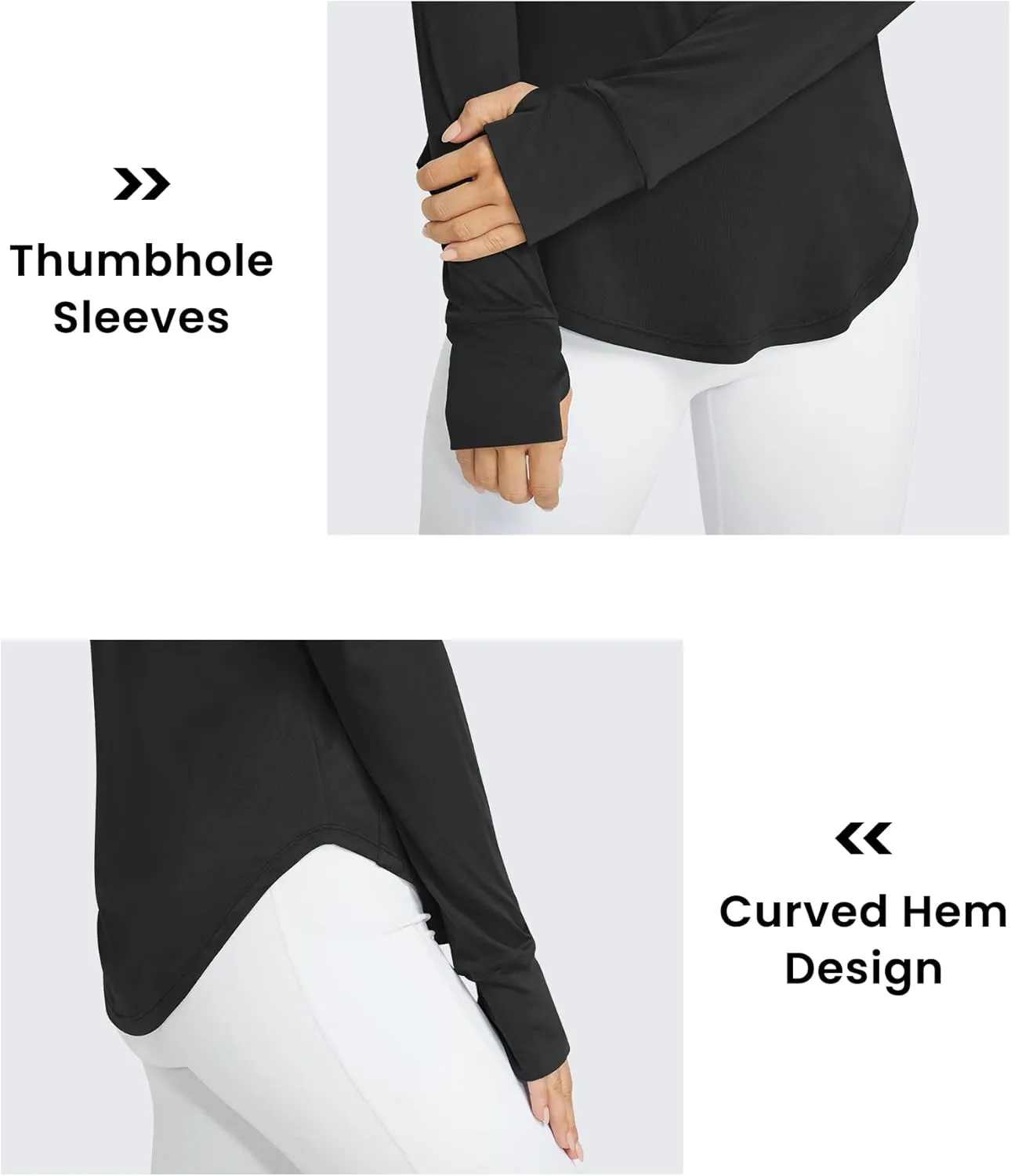 G4Free Women's Long Sleeve Workout Tops Sun Shirts Lightweight