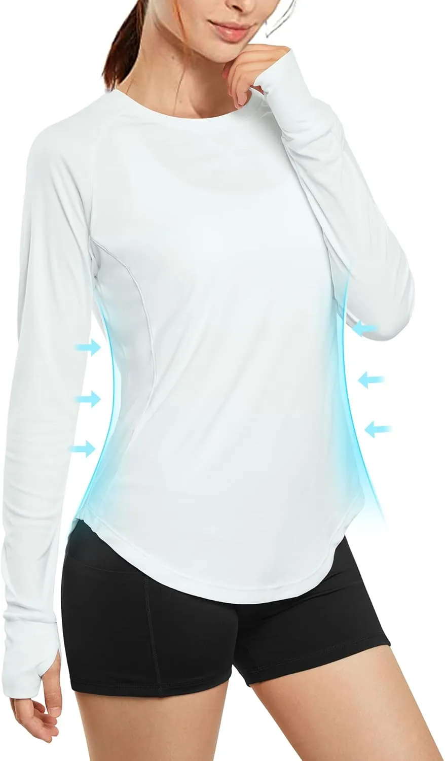 G4Free Women's Long Sleeve Workout Tops Sun Shirts Lightweight