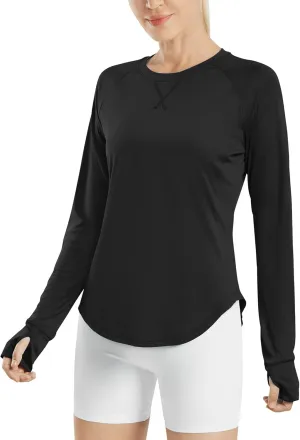 G4Free Women's Long Sleeve Workout Tops Sun Shirts Lightweight