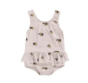 Girls Swimsuit with Lemons