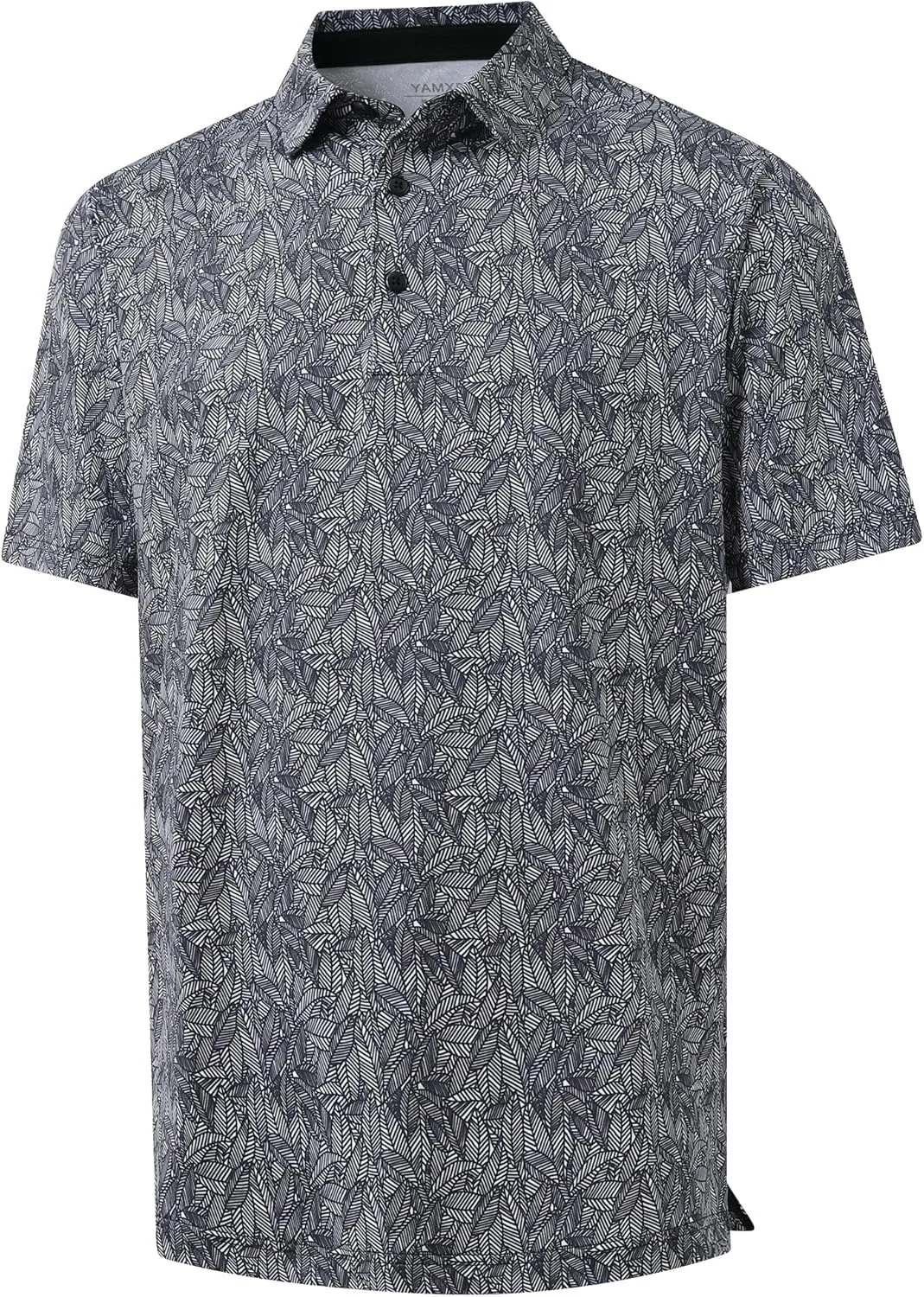 Golf Polo Shirts for Men - Print Moisture Wicking Quick Dry Short Sleeve Collared Polo Shirts for Golf Tennis Wear
