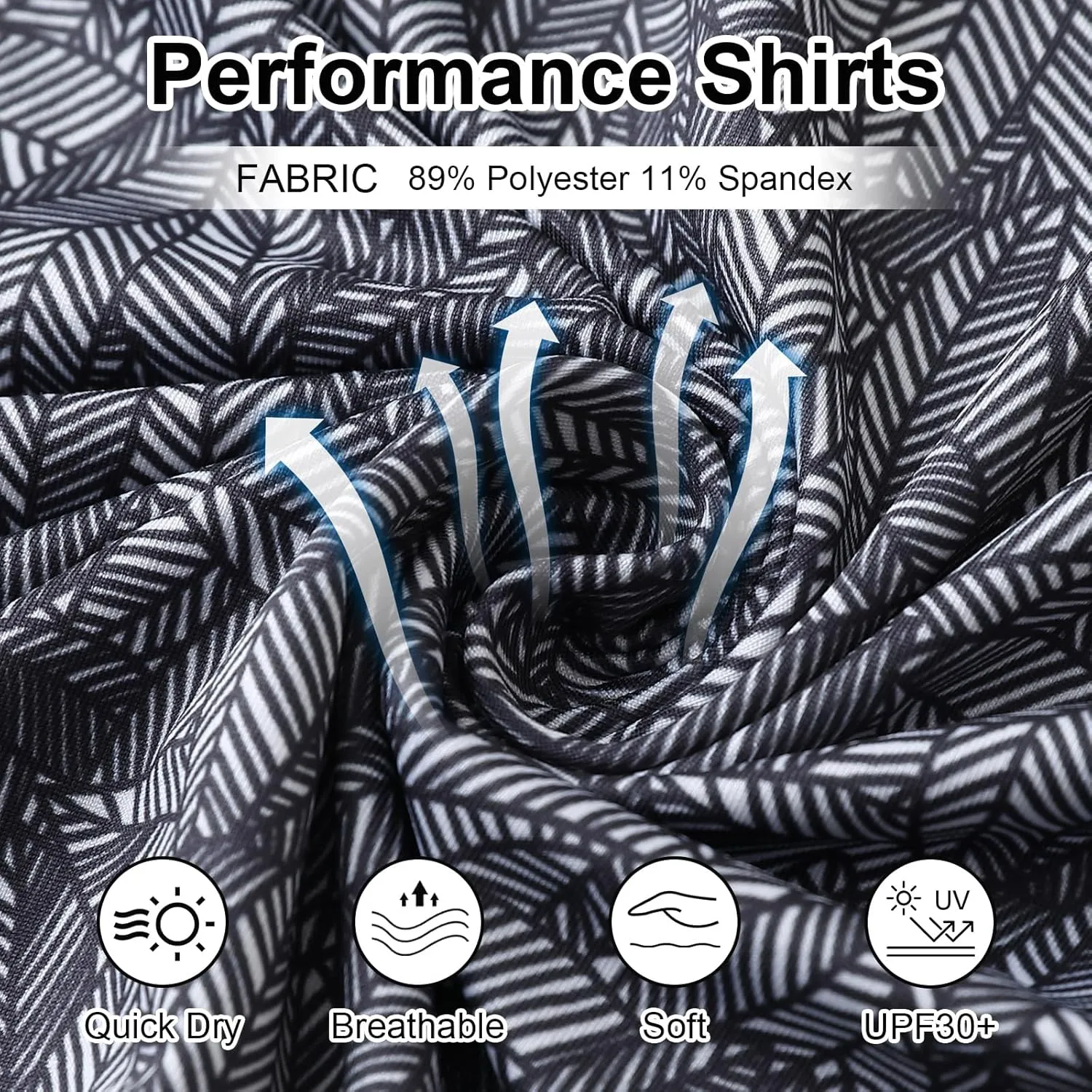 Golf Polo Shirts for Men - Print Moisture Wicking Quick Dry Short Sleeve Collared Polo Shirts for Golf Tennis Wear