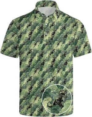 Golf Shirts for Men Quick Dry Funny Golf Polo Shirts Short Sleeve Moisture Wicking Polo Shirts for Men