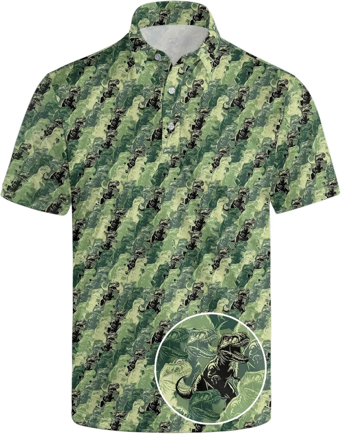 Golf Shirts for Men Quick Dry Funny Golf Polo Shirts Short Sleeve Moisture Wicking Polo Shirts for Men