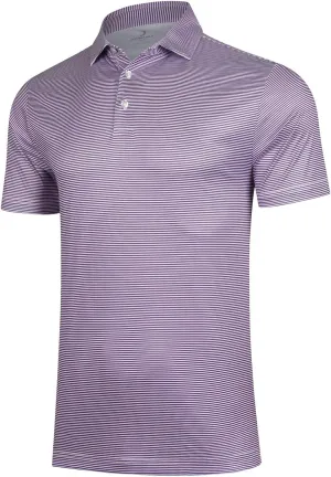 Golf Shirts for Men - Short Sleeve Performance Print Moisture Wicking Polo Shirt