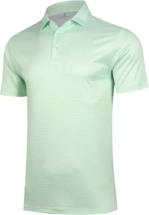 Golf Shirts for Men - Short Sleeve Performance Print Moisture Wicking Polo Shirt