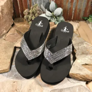 Hardy Clear Crystal Flip Flops
