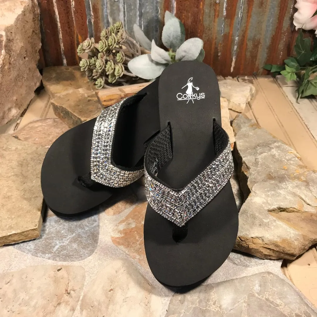 Hardy Clear Crystal Flip Flops