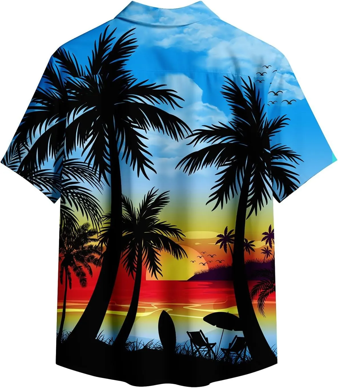 Hawaiian Shirt for Mens Beach Shirts Short Sleeve Button Shirts for Men Tropical Big Tall Funny Floral Aloha Shirt