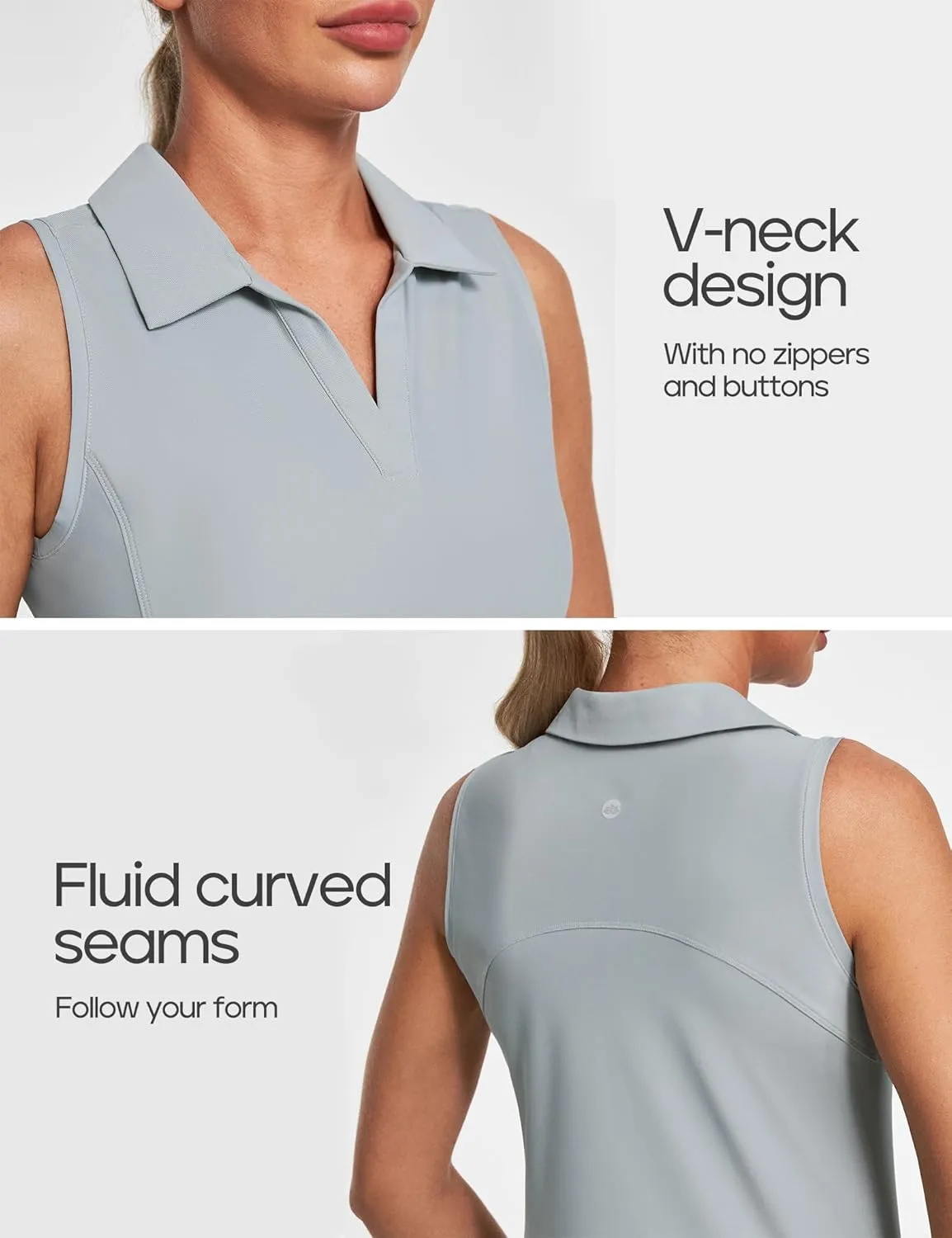 Heathyoga Womens Golf Shirt Golf Tank Tops for Women Polo Tennis Shirts Sleeveless Golf Shirts for Women Quick Dry