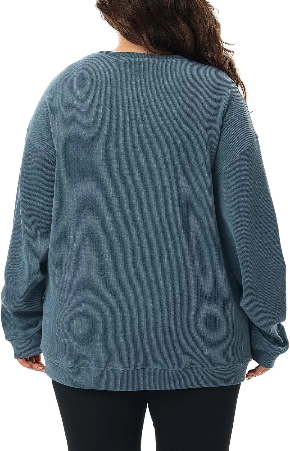 HOdo Women's Plus Size Sweatshirts Oversized Pullover Long Sleeve Tops Crew Neck Sweat Shirt Casual Loose Fitting 1X-5X